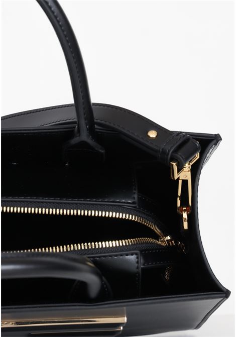 Black women's bag with logo plaque ELISABETTA FRANCHI | BS16A42E2110